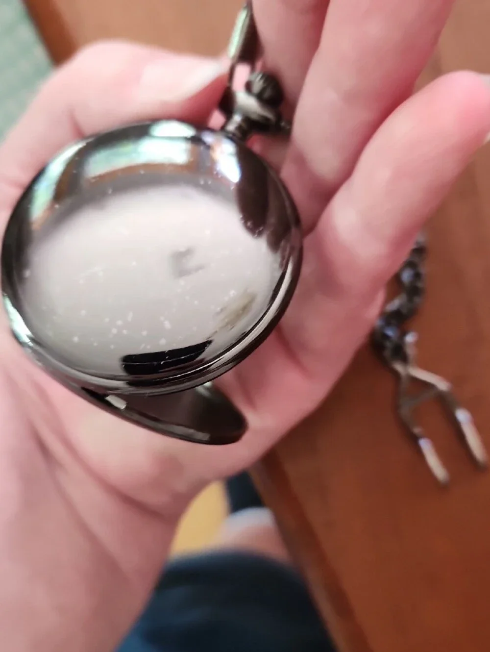 Engraved Silver-Tone Pocket Watch To MY SON